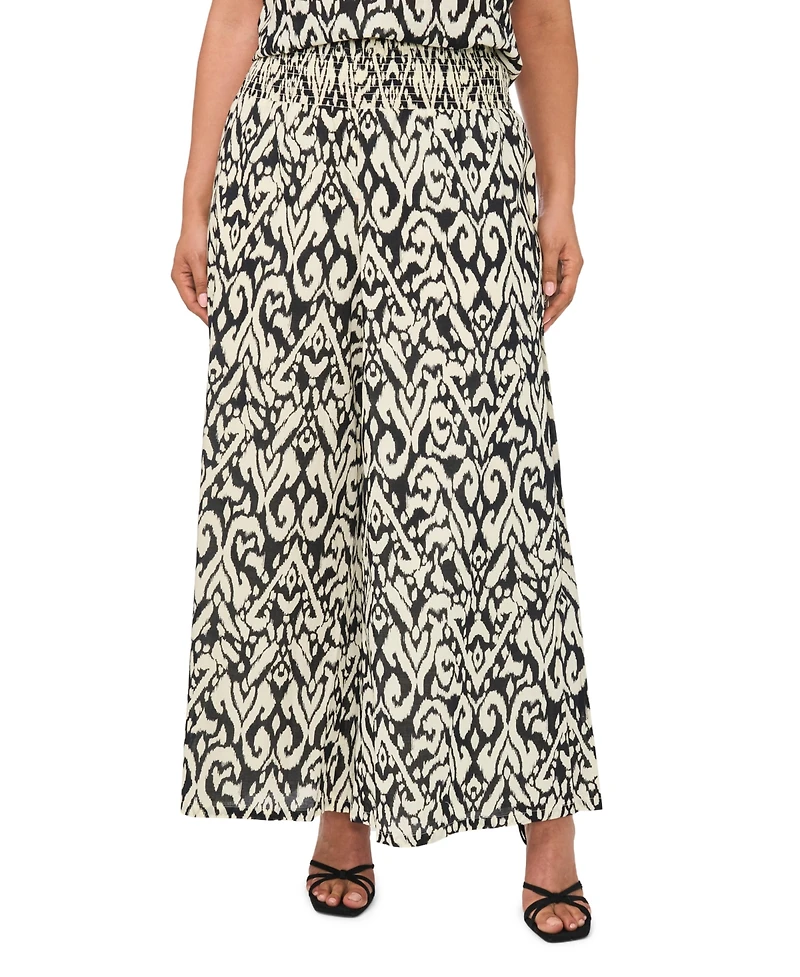 Vince Camuto Plus Mid-Rise Cropped Wide-Leg Pants