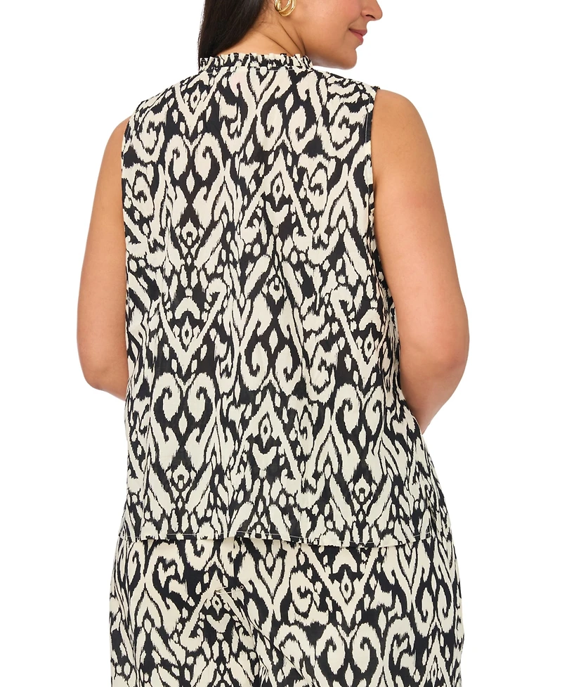 Vince Camuto Plus Size V-Neck Sleeveless Flowy Shell Top