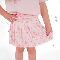 Sweet Wink Little Girls Cherry Bow Athletic Skort