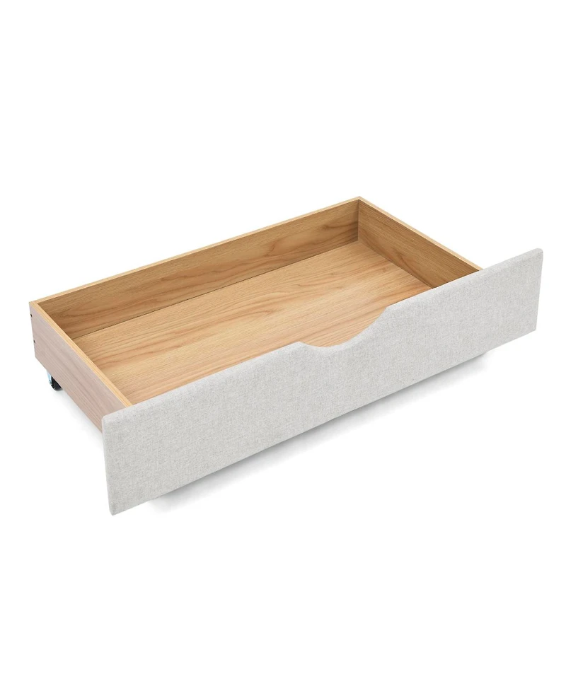 Streamdale Furniture Tufted Upholstered Queen Daybed with Drawers and Nailhead Trim