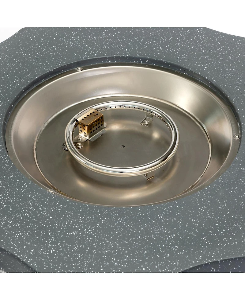 Streamdale Furniture 36" Round Concrete Propane Fire Pit Table, 50,000 Btu