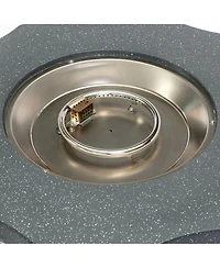 Streamdale Furniture 36" Round Concrete Propane Fire Pit Table, 50,000 Btu