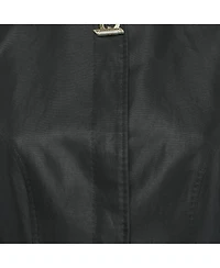 Pre-Owned Versace Women's Black Cotton Blend Button Front Jacket
