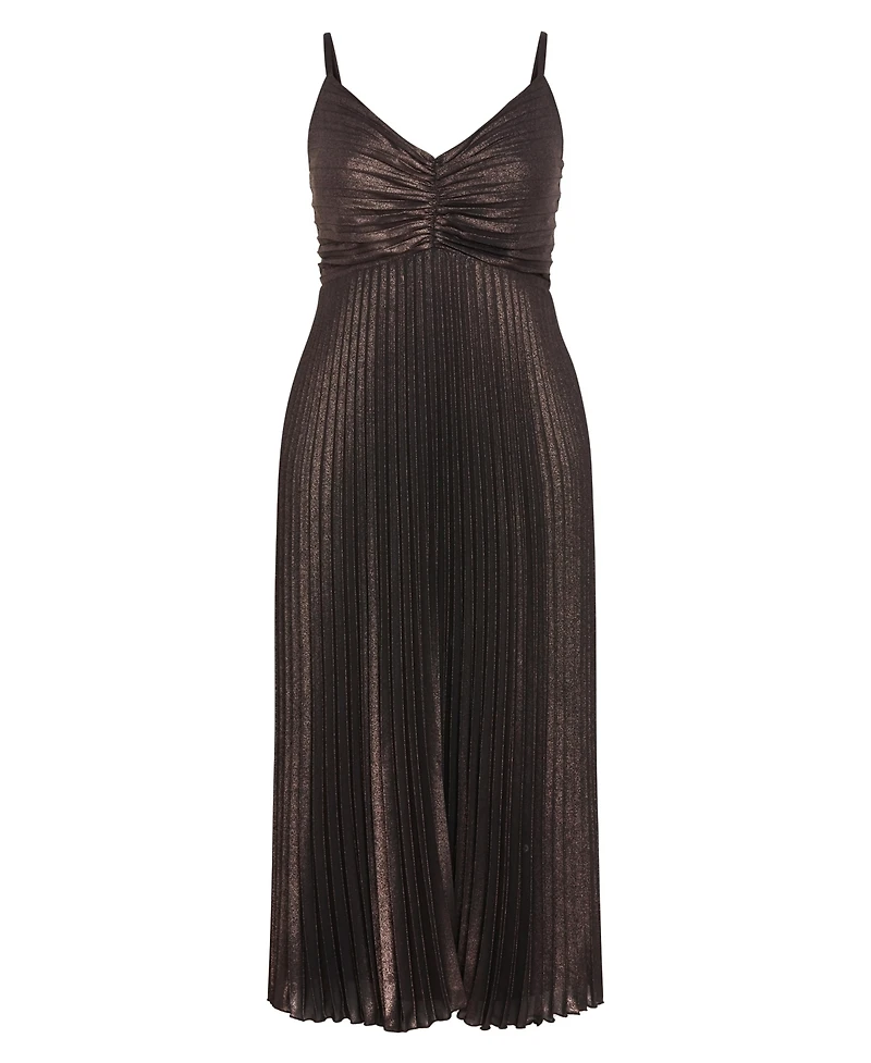 City Chic Women's Ariana Sparkle Pleat Maxi Dress