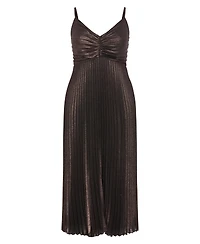 City Chic Women's Ariana Sparkle Pleat Maxi Dress