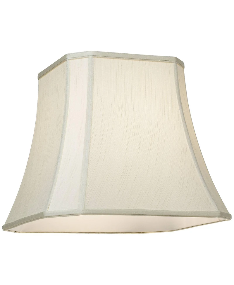 Springcrest Imperial Shade Set of 2 Square Lamp Shades Medium 10.5" Top x 16" Bottom x 13.5" High Spider Replacement Harp Finial Fitting