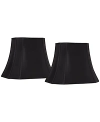 Springcrest Set of 2 Oblong Lamp Shades Medium 10" Wide x 7" Deep at Top 16" Wide x 12" Deep at Bottom 12.5" High Spider Harp Finial