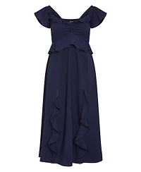 City Chic Women's Fee Frill Maxi Dress