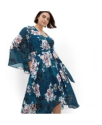 City Chic Women's Jade Blossom Long Sleeve Maxi Dress