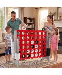 Costway Jumbo 4-to-Score 4 in A Row Board Game Set Outdoor Indoor Kids Adults Family Fun