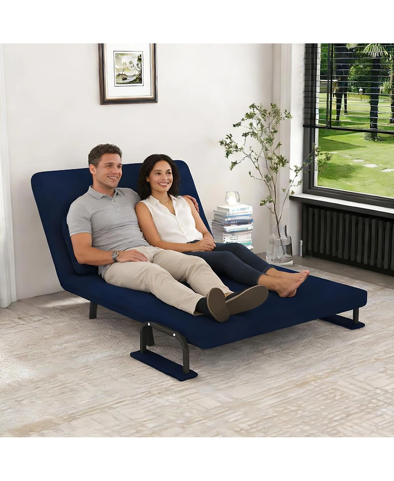 Streamdale Furniture 46" Wide 5-in-1 Convertible Folding Sofa Bed with Adjustable Backrest