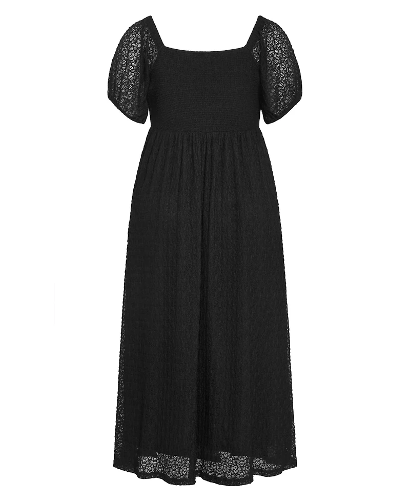 City Chic Women's Lani Lace Short Sleeve Midi Dress
