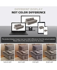 Streamdale Furniture 73.2" 3-in-1 Convertible Velvet Queen Pull-Out Sofa Bed