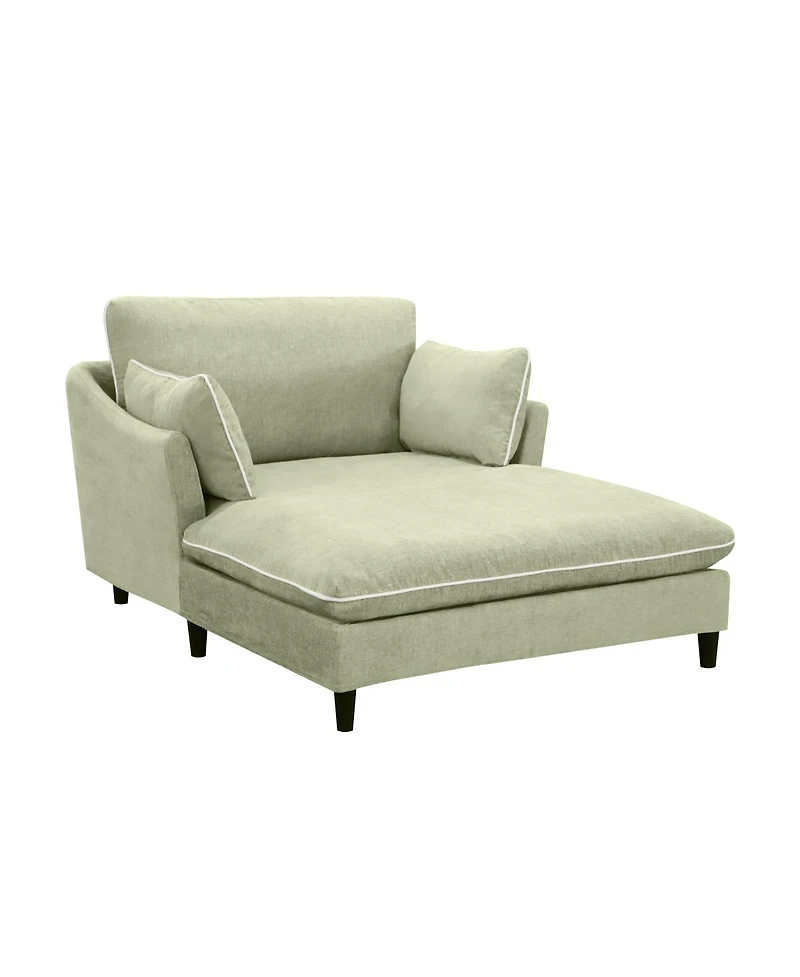 Streamdale Furniture Modern 51.2" Chaise Lounge Sofa Bed with Pillows