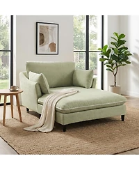 Streamdale Furniture Modern 51.2" Chaise Lounge Sofa Bed with Pillows