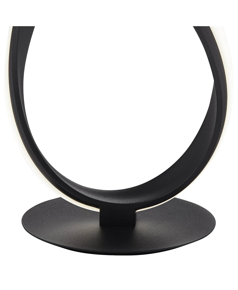 Possini Euro Design 23 1/2" High Small Modern Accent Table Lamp Led Metal Single Shade Living Room Bedroom