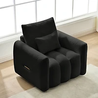 Streamdale Furniture Modern Teddy Fabric Sofa with Pillow for Living Room and Bedroom