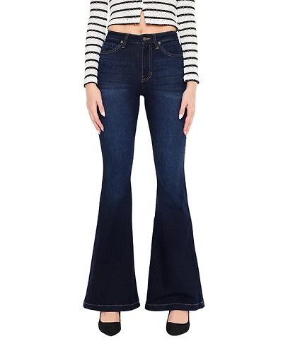 KanCan Women's Roel High Rise Super Flare Jeans