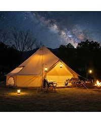 Streamdale Furniture 16.4Feet 4-Season Waterproof Bell Tent with Stove Jack for Glamping