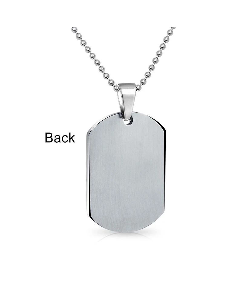 Bling Jewelry Medical Alert Id Dog Tag Blank Pendant Necklace