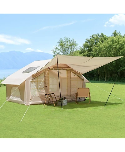 Streamdale Furniture 6.3m Inflatable 4-Season Waterproof Air Tent with Canopy and Skylight
