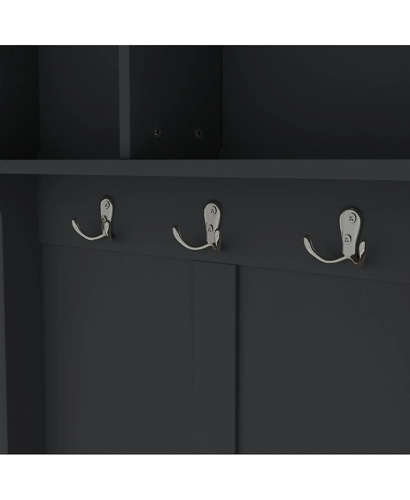 Streamdale Furniture Modern Hallway Hall Tree with Storage and Hooks