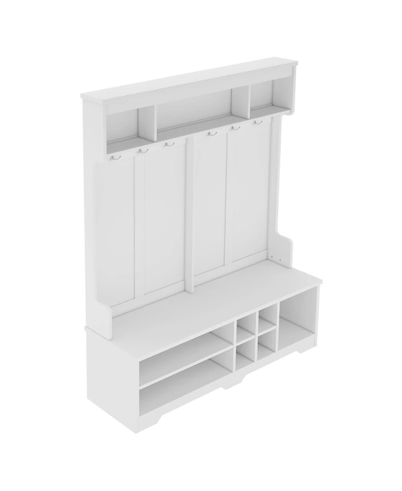 Streamdale Furniture Modern Hallway Hall Tree with Storage and Hooks