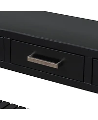 Streamdale Furniture 61.5'' Large 4-Drawer Console Table with 3-Tier Open Shelves