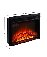 Streamdale Furniture 23" Electric Fireplace Insert, 1400W Heater with Remote and Realistic Flame