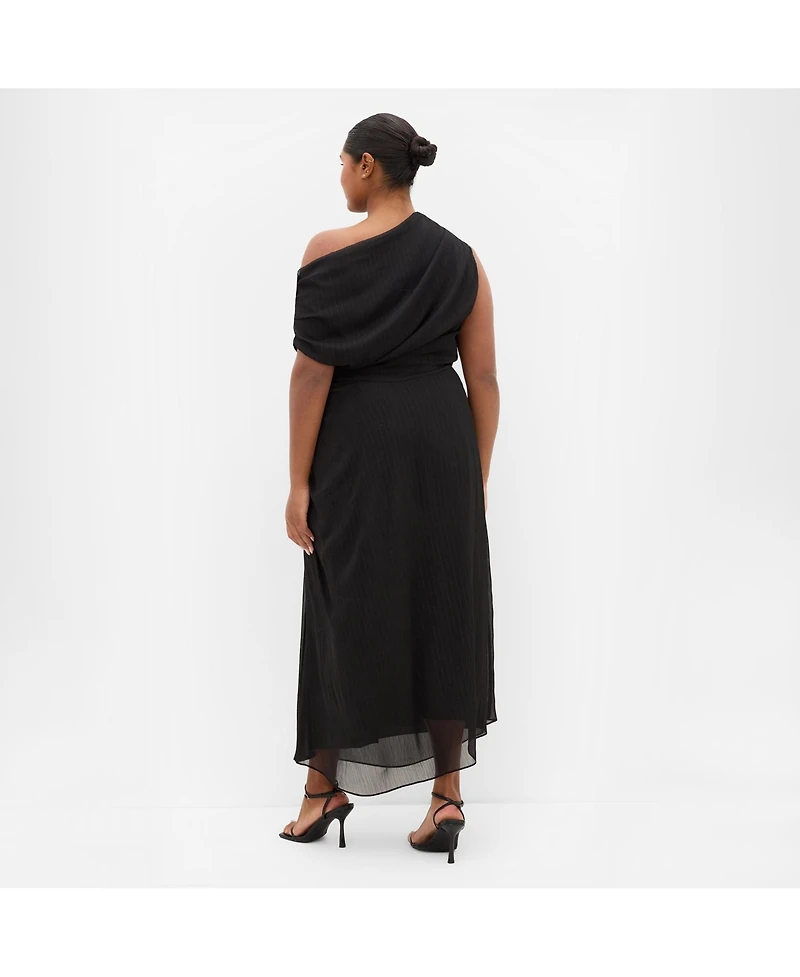 City Chic Women's Vivid Lurex Stripe Maxi Dress