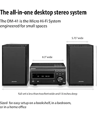 Denon D-M41 Hi-Fi System with Cd, Bluetooth, and Am/Fm Tuner