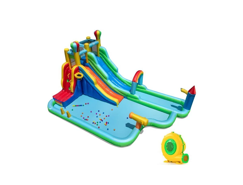 Slickblue Kids Giant Bounce House Water Slide Park with 950W Blower