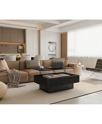 Streamdale Furniture 38.6'' Fluted Lift-Top Coffee Table with Storage
