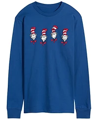 Airwaves Men's Dr. Seuss Cat The Hat Heads Long-Sleeve Graphic T-Shirt