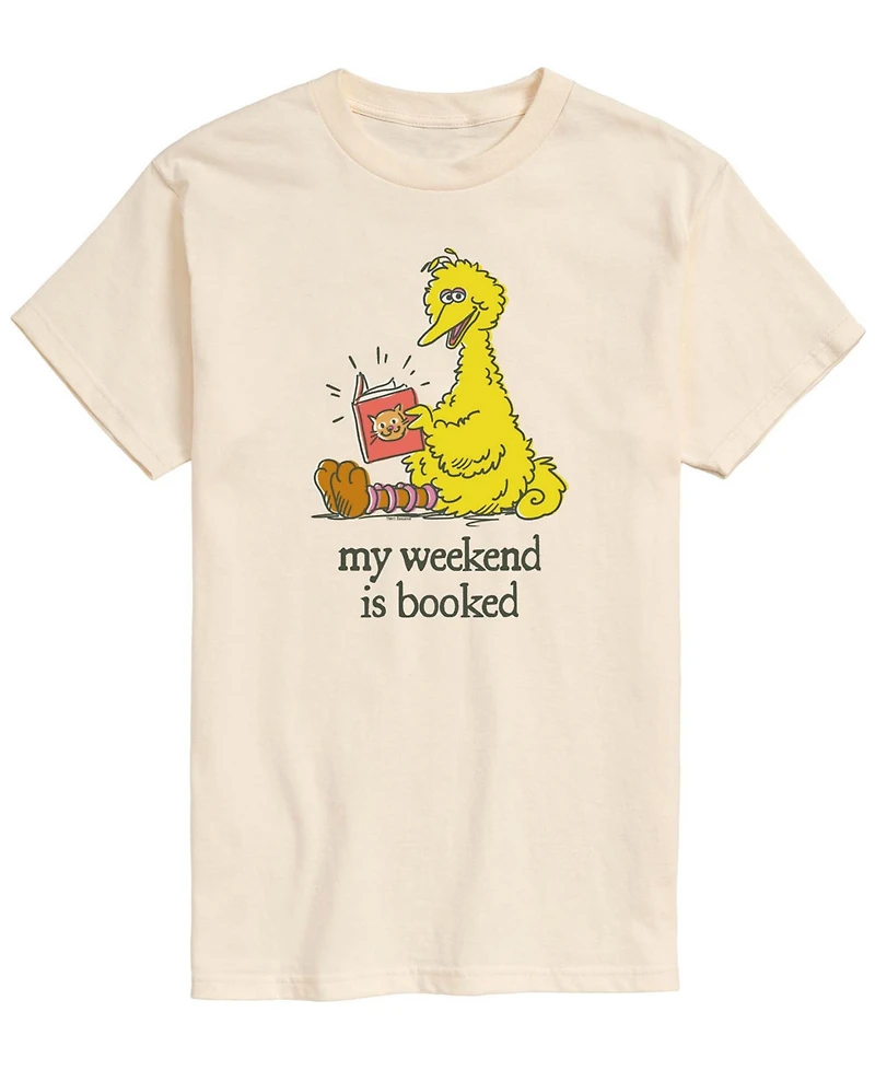 Airwaves Men's Sesame Street Weekend Is Booked Short-Sleeve Graphic T-Shirt