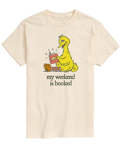 Airwaves Men's Sesame Street Weekend Is Booked Short-Sleeve Graphic T-Shirt