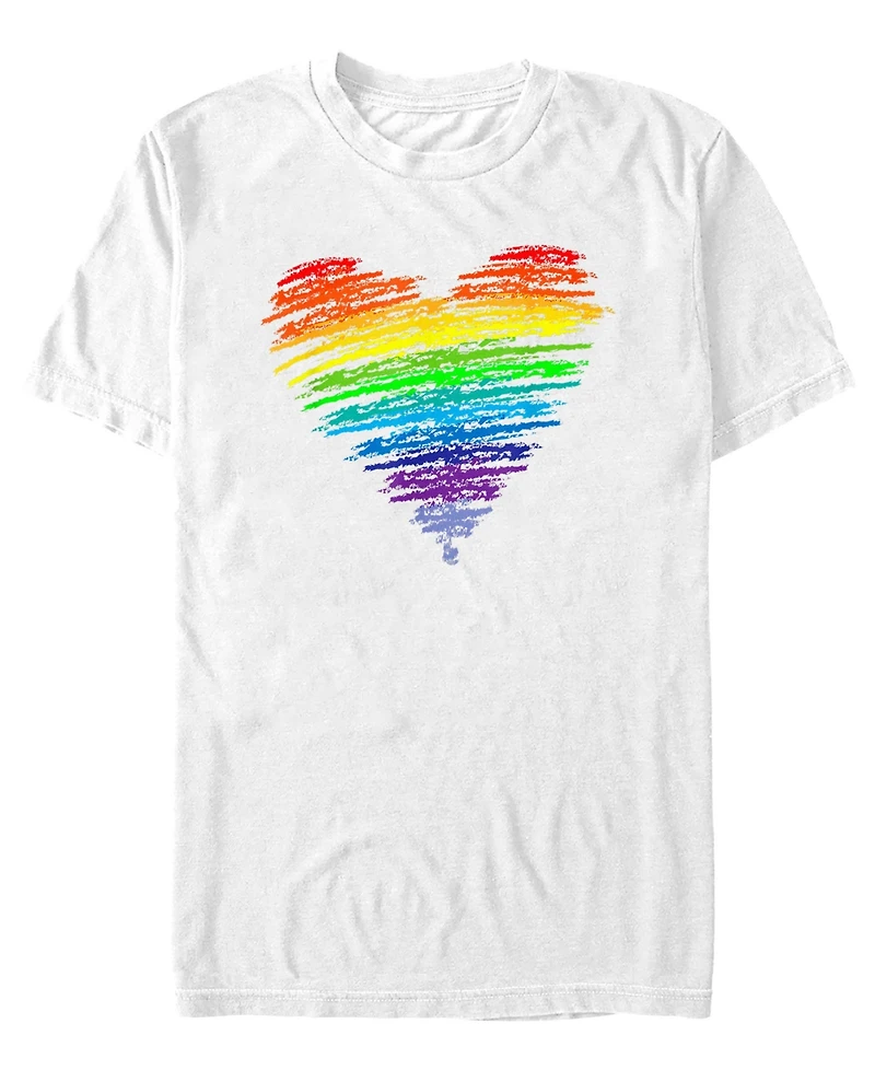 Design By Humans Men's Love Wins Rainbow Pride Short Sleeve T-Shirt