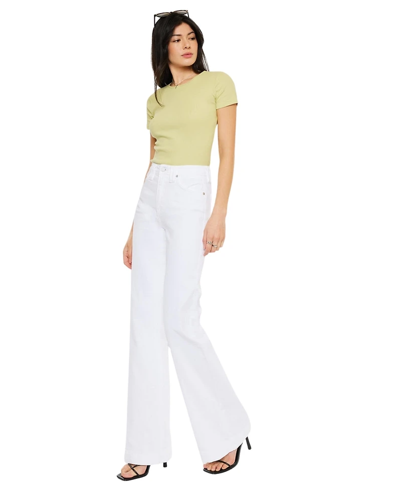 KanCan Women's Sumayyah High Rise Flare Jeans