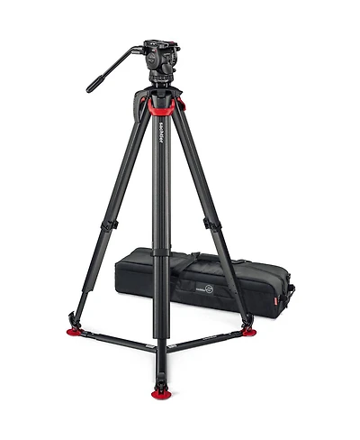 Sachtler aktiv6 Sideload Fluid Head System with flowtech75 Tripod and Ground Spreader
