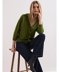 Phase Eight Women's Cristine V-Neck Button-Up Cardigan