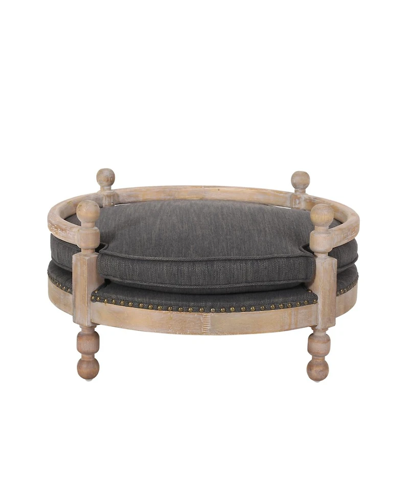 Streamdale Furniture Contemporary Upholstered Medium Pet Bed with Nailhead Trim