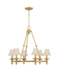 Stiffel Hartley 28 Inch Wide 6-Light Chandelier with Shades