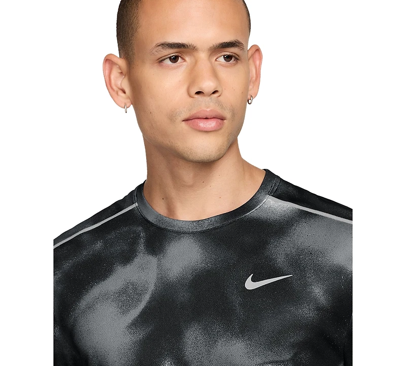 Nike Men's Miler Dri-fit Crewneck Short-Sleeve Running T-Shirt