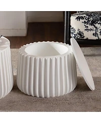 Streamdale Furniture Round Nesting Storage Table Set with Lift-Off Lids