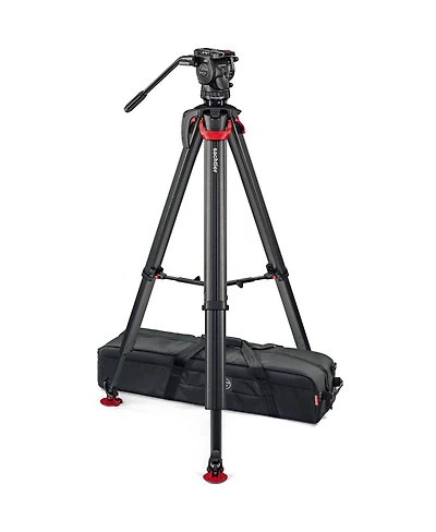 Sachtler aktiv6 Sideload Fluid Head System with flowtech75 Tripod and Mid-Level Spreader