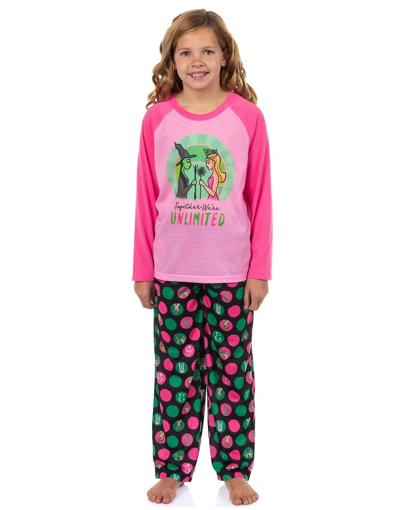 Wicked Big Girls Pajamas Elphaba And Glinda Together We're Unlimited Long Sleeve Pajama Set