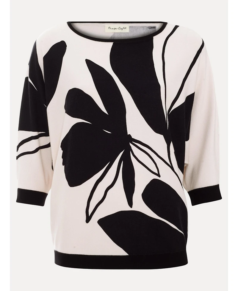Phase Eight Women's Printed Round Neck Knit Faith Jumper