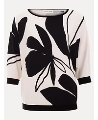 Phase Eight Women's Printed Round Neck Knit Faith Jumper