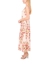 CeCe Women's Square Neck Panel Maxi Dress