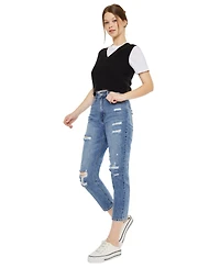 KanCan Women's Bobbie Ultra High Rise Straight Jeans